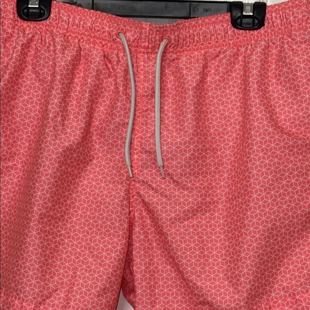 H&M Pink Swim Trunks Relaxed Fit Elastic Waist
